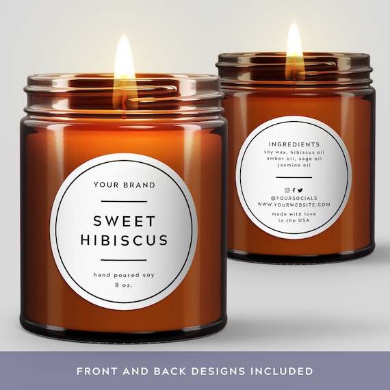 Candle Tin Labels Candle Tin Stickers - Custom Tin Label Template