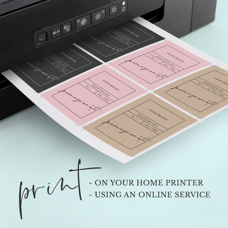 Stand up Pouch Label Template Printable Bath Salts Label Etsy