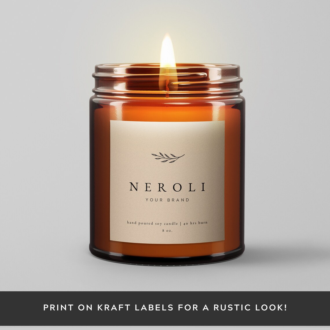 Square Candle Label Template Printable Modern Minimalist Etsy Canada