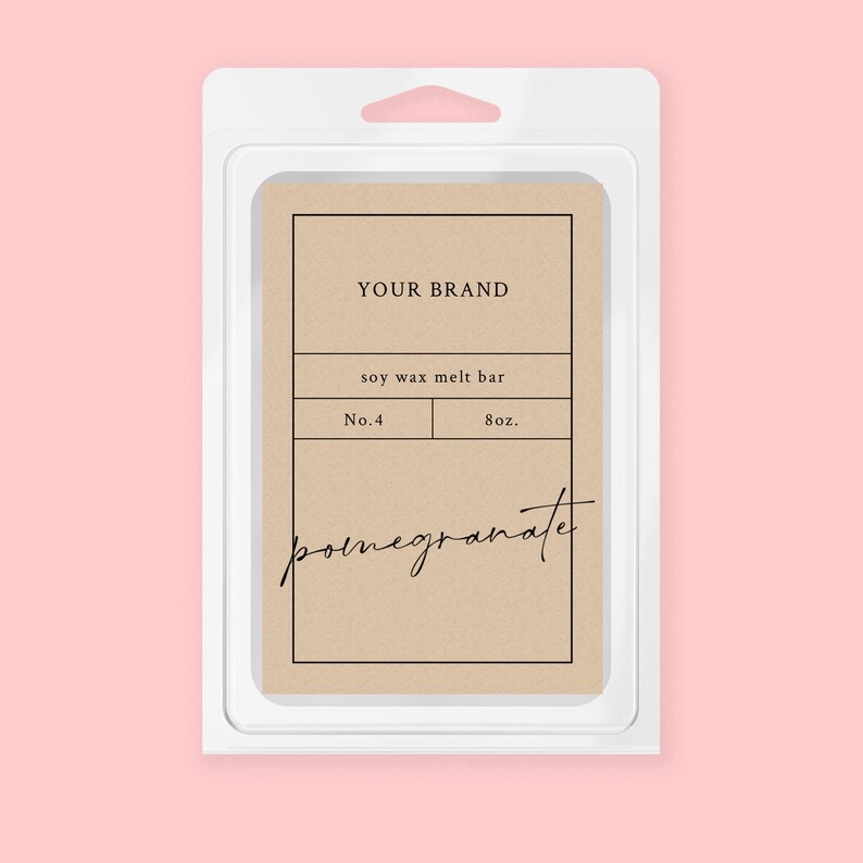 Wax Melts Label Template Printable DIY Wax Melt Packaging - Etsy