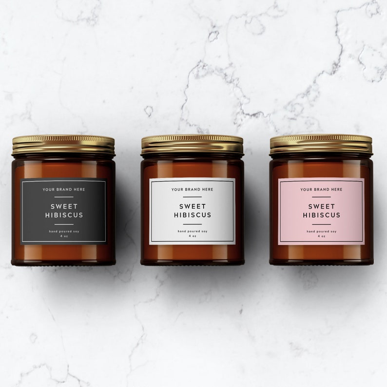 rectangle candle jar label template printable minimalist