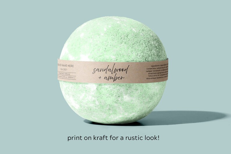 Bath Bomb Label Template Printable Bath Bomb Belly Bands Wrap Etsy UK