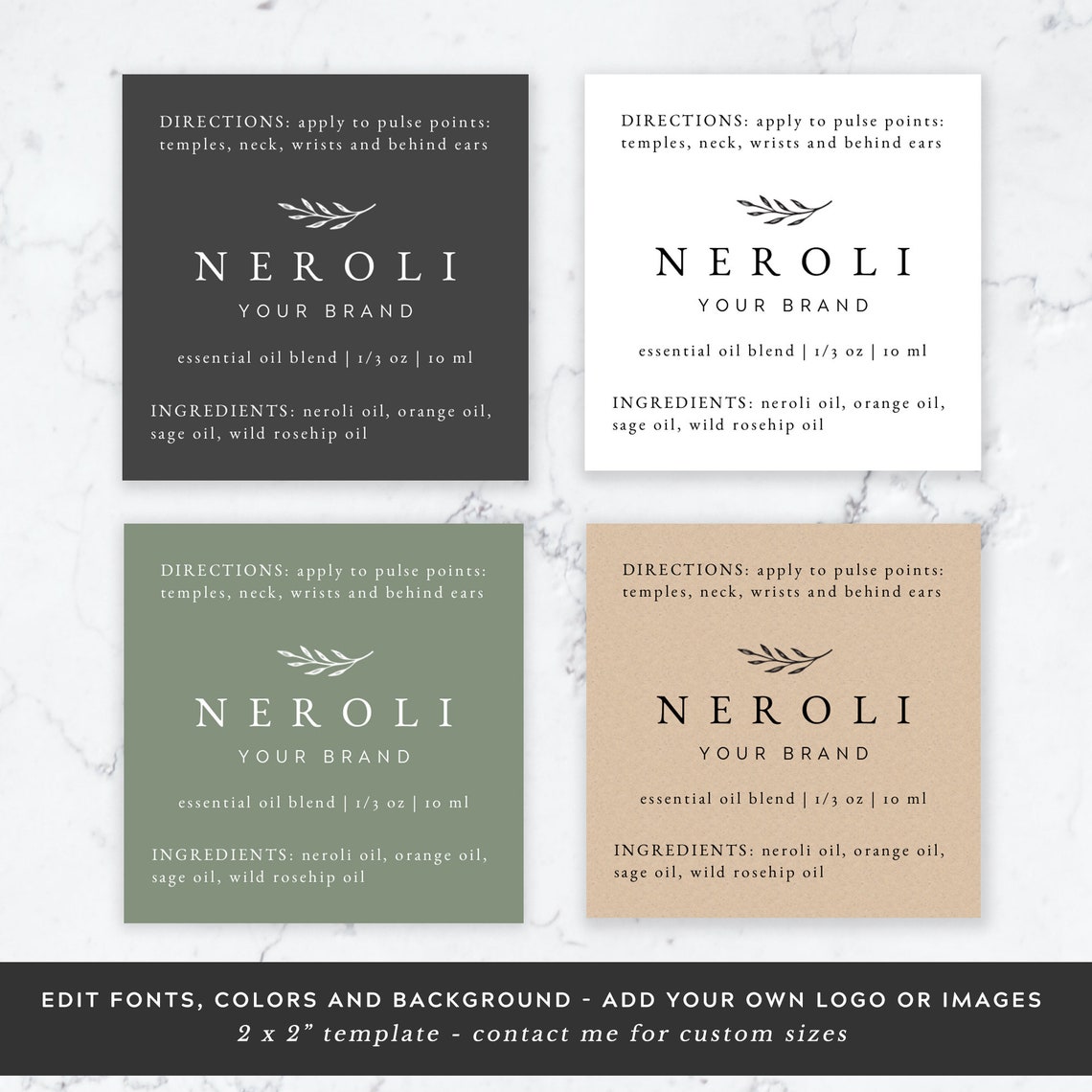 Essential Oil Roller Bottle Labels Template Printable Roller Etsy Canada