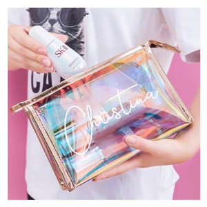 Source Hot sale iridescent shoulder bag with insert pouch cute shopping  tote holographic clear vinyl purse wholesale on m.