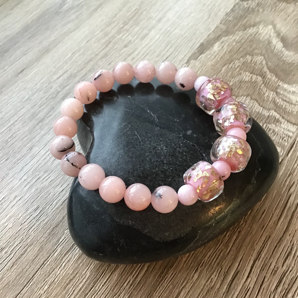 Beautiful Pink Cherry Blossom Jasper Gemstone and Mystic Pink Etsy