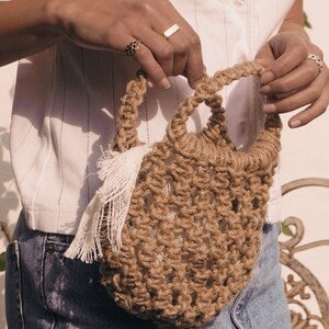 Classic Jute Cord Macramé Bag, Market Bag,