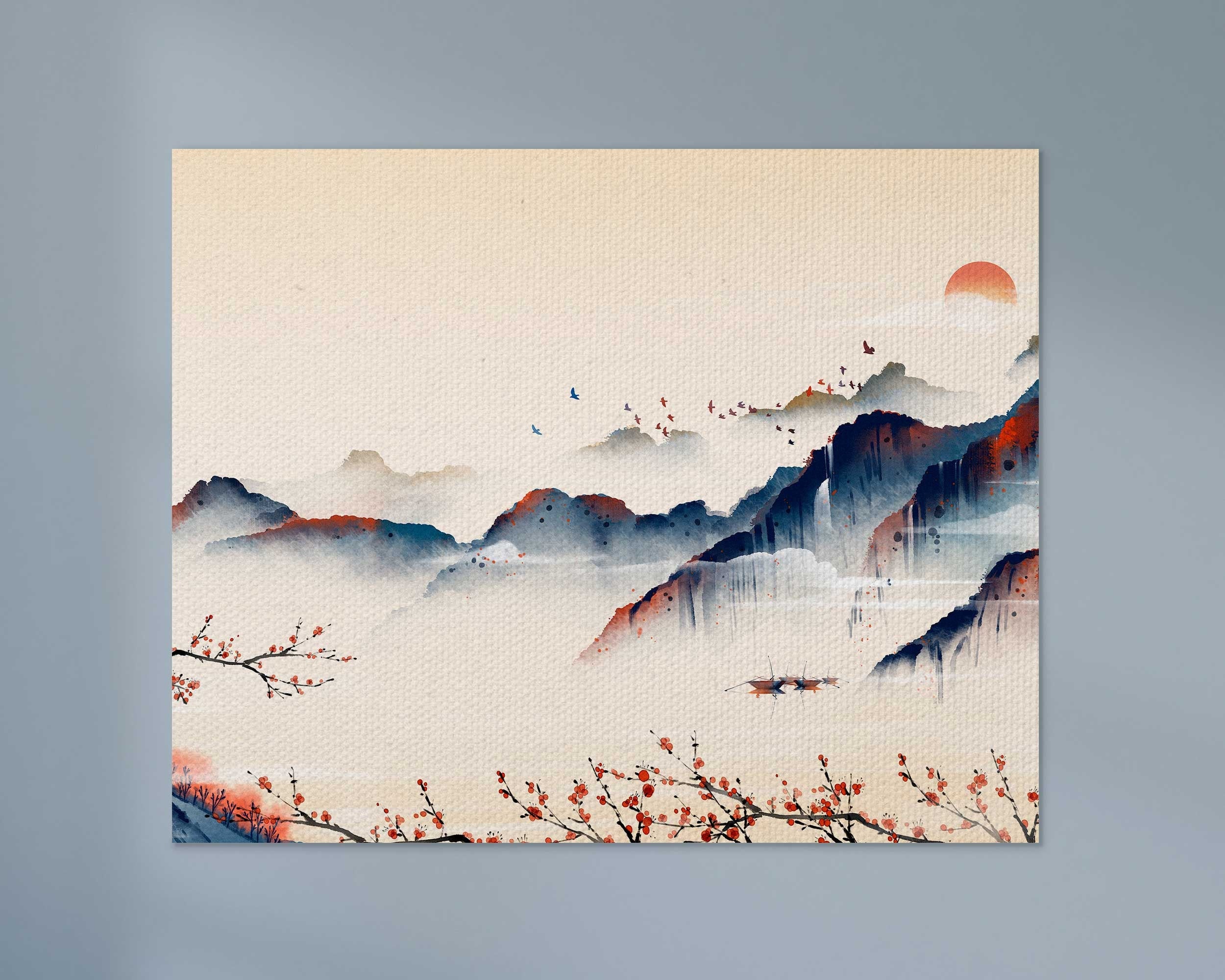 Japanese Style Wall Paintings 3 Pieces Set Japan Canvas Art Etsy UK