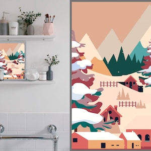 Winter Landscape Paint by Numbers Kit – DIY Snow Scene Canvas Painting for Adults, Cozy Seasonal Wall Art PN0184
