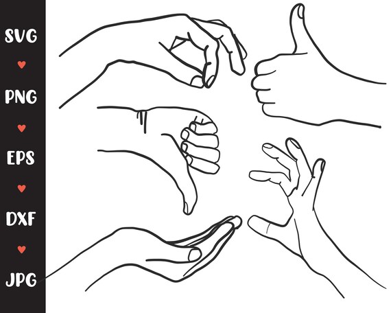 Hands Svg Sign Language Digital Files Svg Sign Language Design - Etsy
