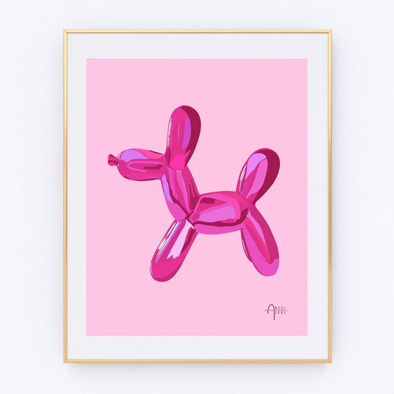 Abstract Balloon Dog Print Eclectic Wall Art Funky Posters - Etsy