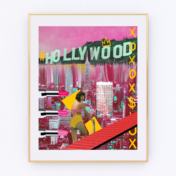 Pop Art New York City Art Hollywood Sign Art Pop Art Etsy