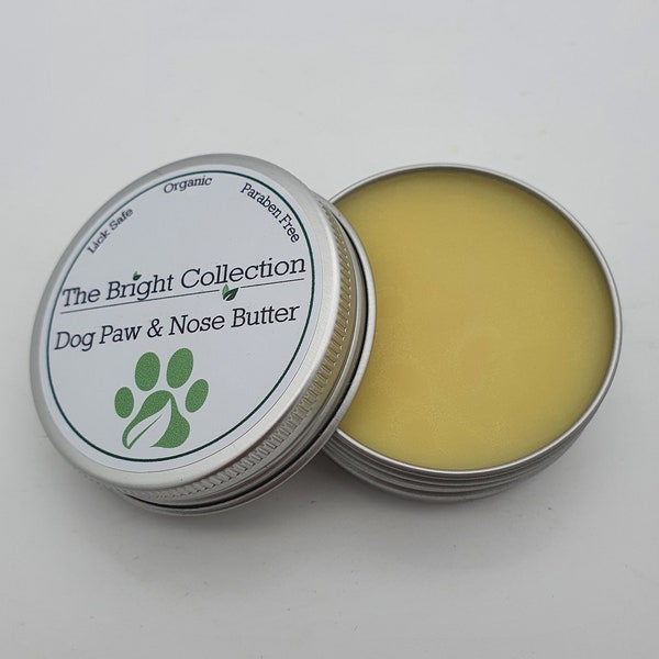 Dog Paw & Nose Balm, Dog Paw Butter, Organic, Vegan and 100% Natural for dry cracked paws 30ml