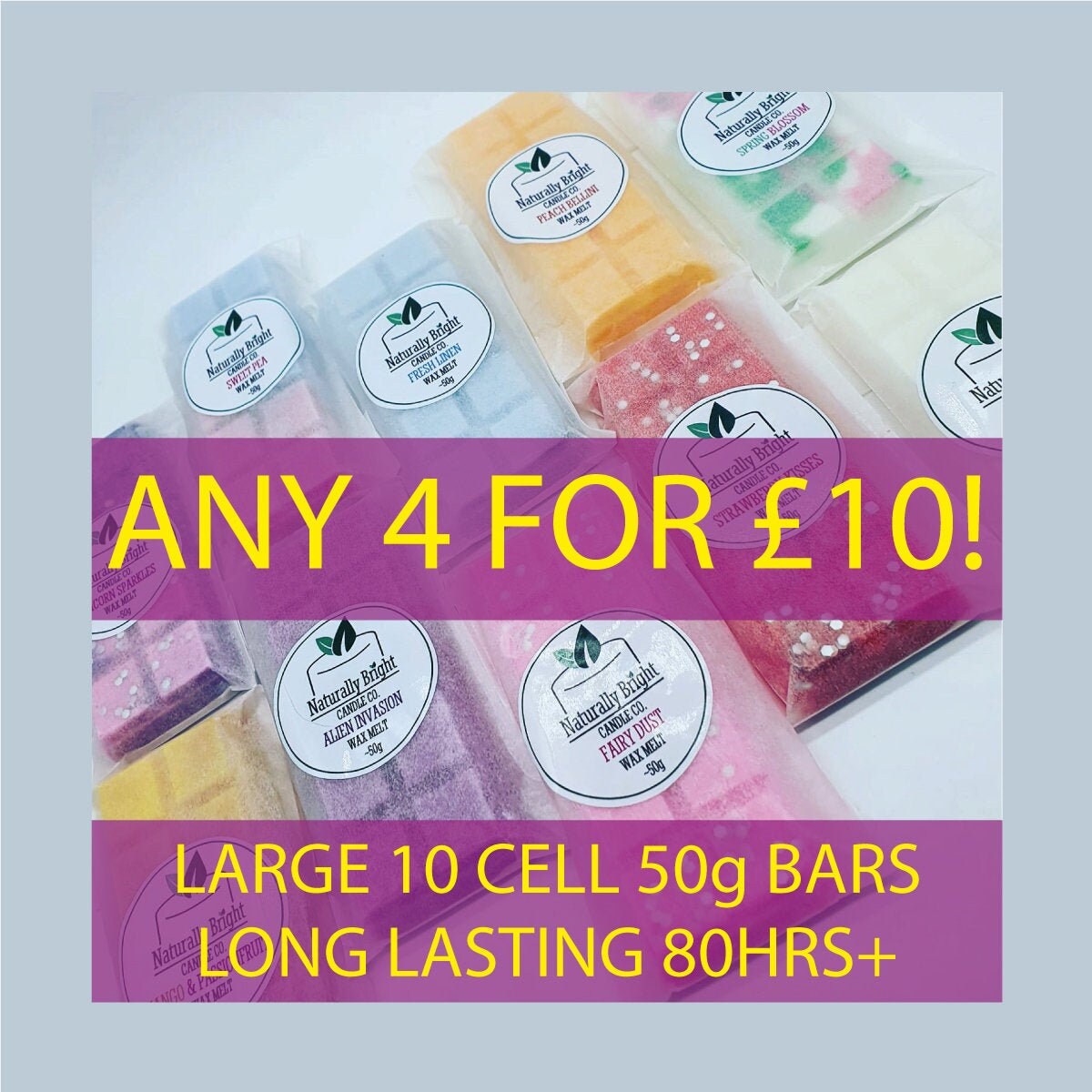 SCENTED WAX MELTS Wax Snap Bars Fragrance Non Paraffin Wax Etsy