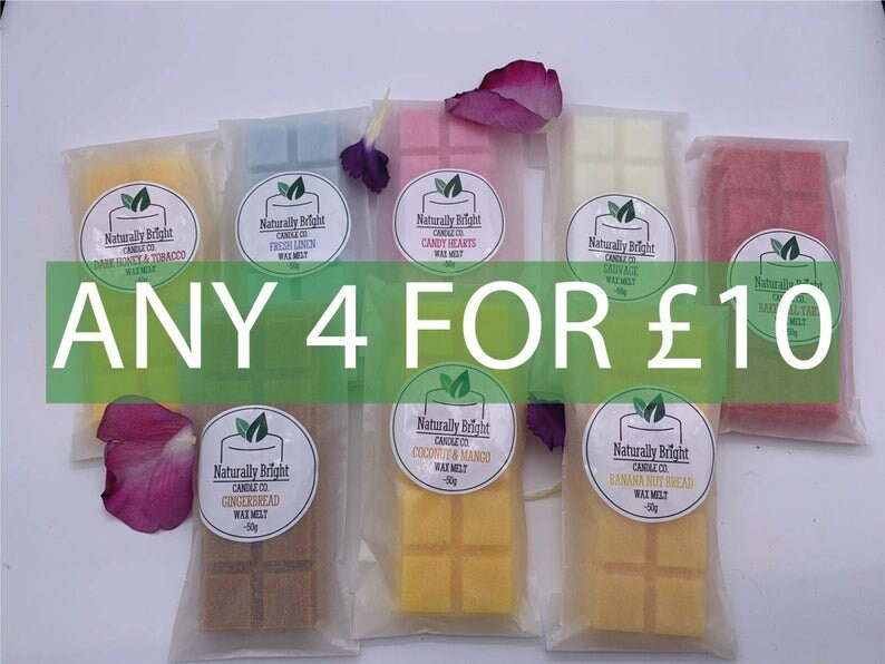 SCENTED WAX MELTS Wax Snap Bars Fragrance Non Paraffin Wax Etsy