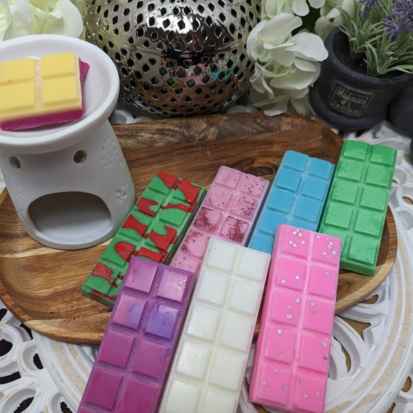 Wax Melt Snap Bars Not Soy Wax, Coconut & Rapeseed, Long Lasting Melts, Handmade in the UK Highly Scented Fragrances Natural Wax Vegan 50g