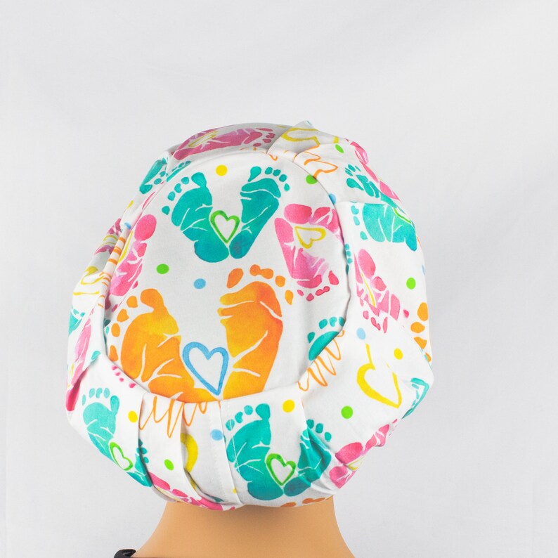Baby Feet Scrub Cap Labor and Delivery Nurse Scrub Cap Etsy