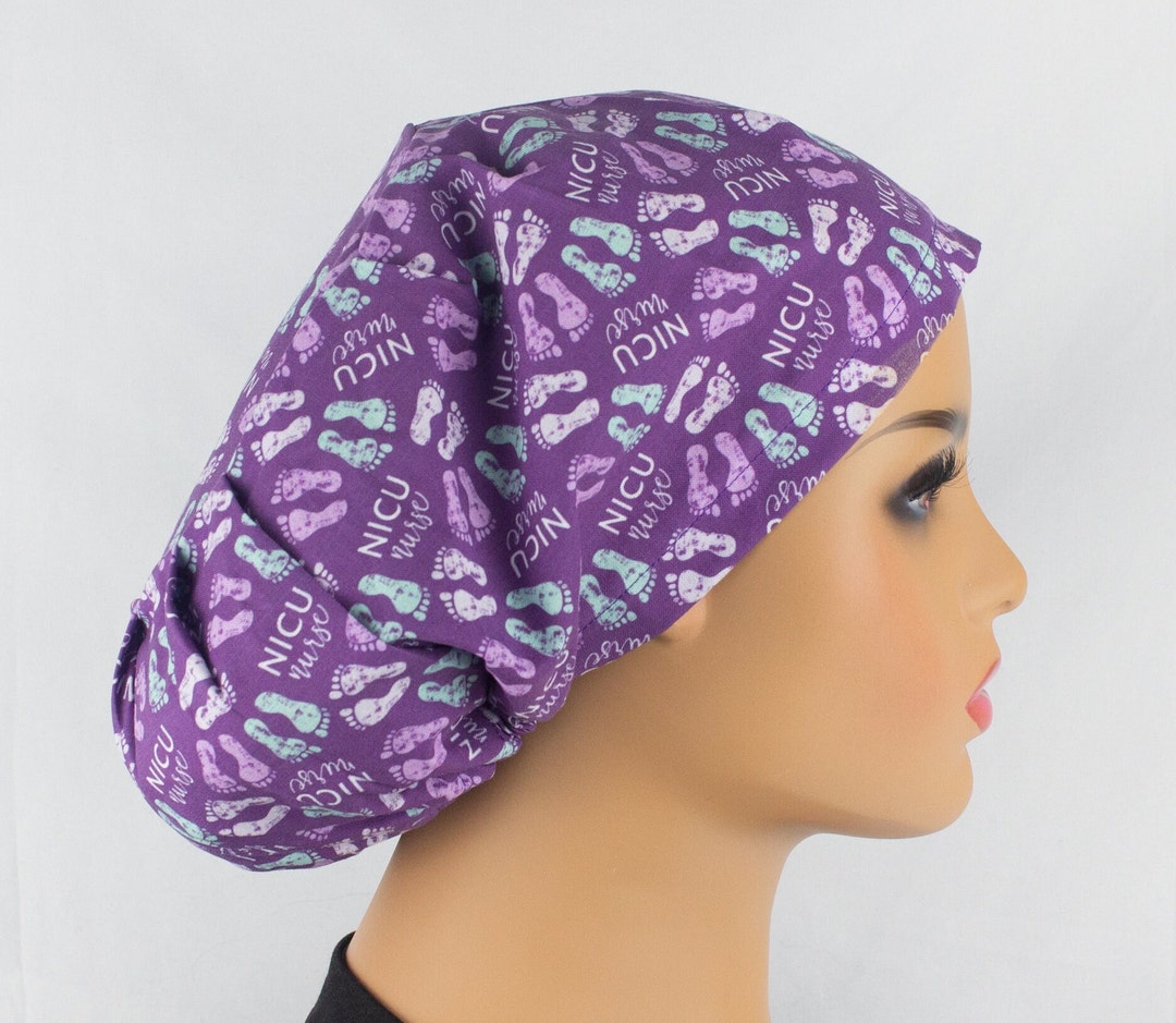 Baby Feet Scrub Cap Women's Scrub Cap NICU Nurse Etsy