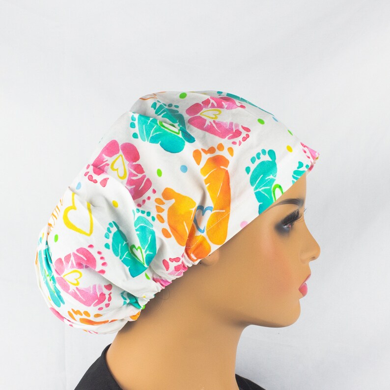 Baby Feet Scrub Cap Labor and Delivery Nurse Scrub Cap Etsy