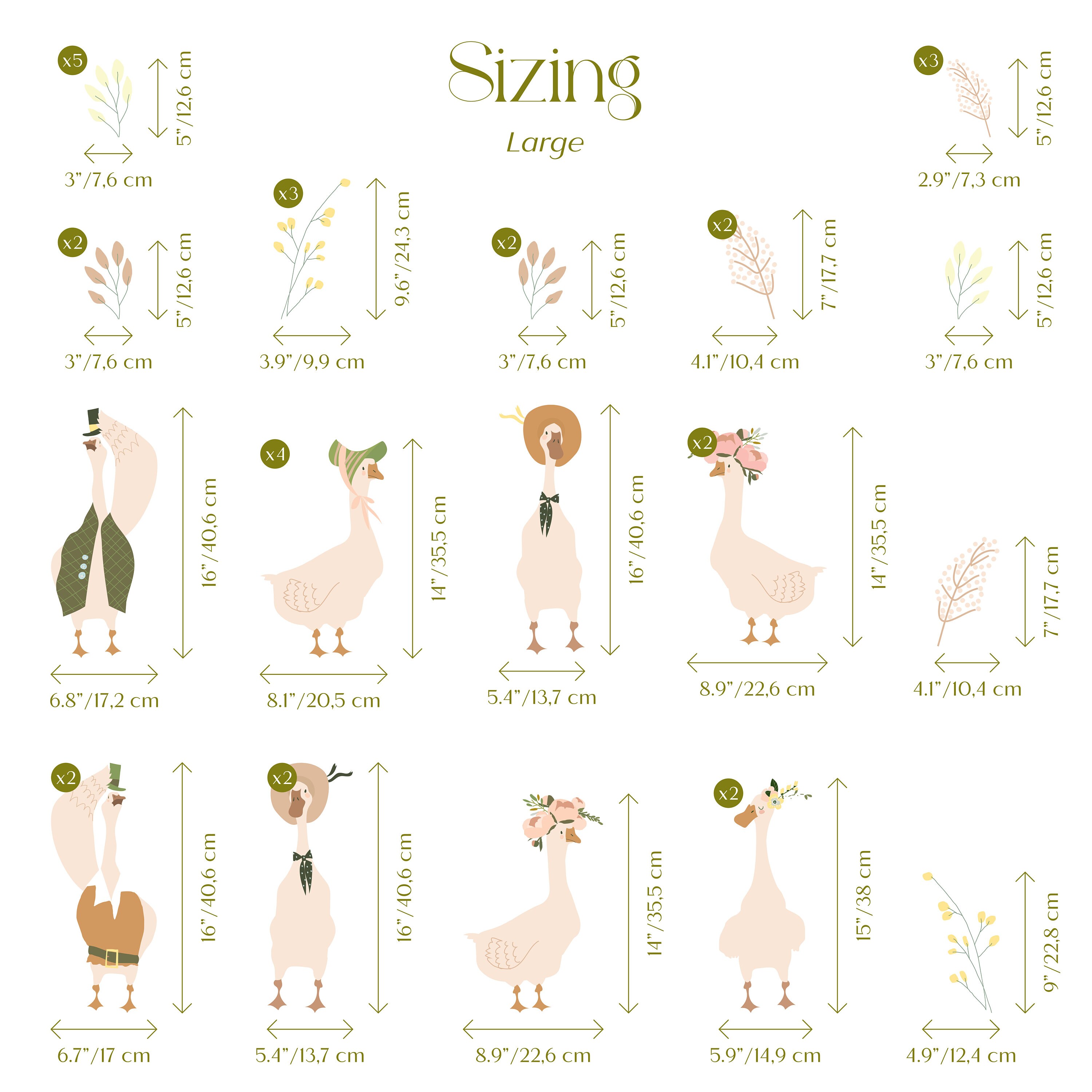 Goose Nursery Wall Decals | Geese Wall Stickers - Etsy UK
