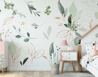 Tropical Jungle Leaf Wall Decals: Peel & Stick Nursery Decor
