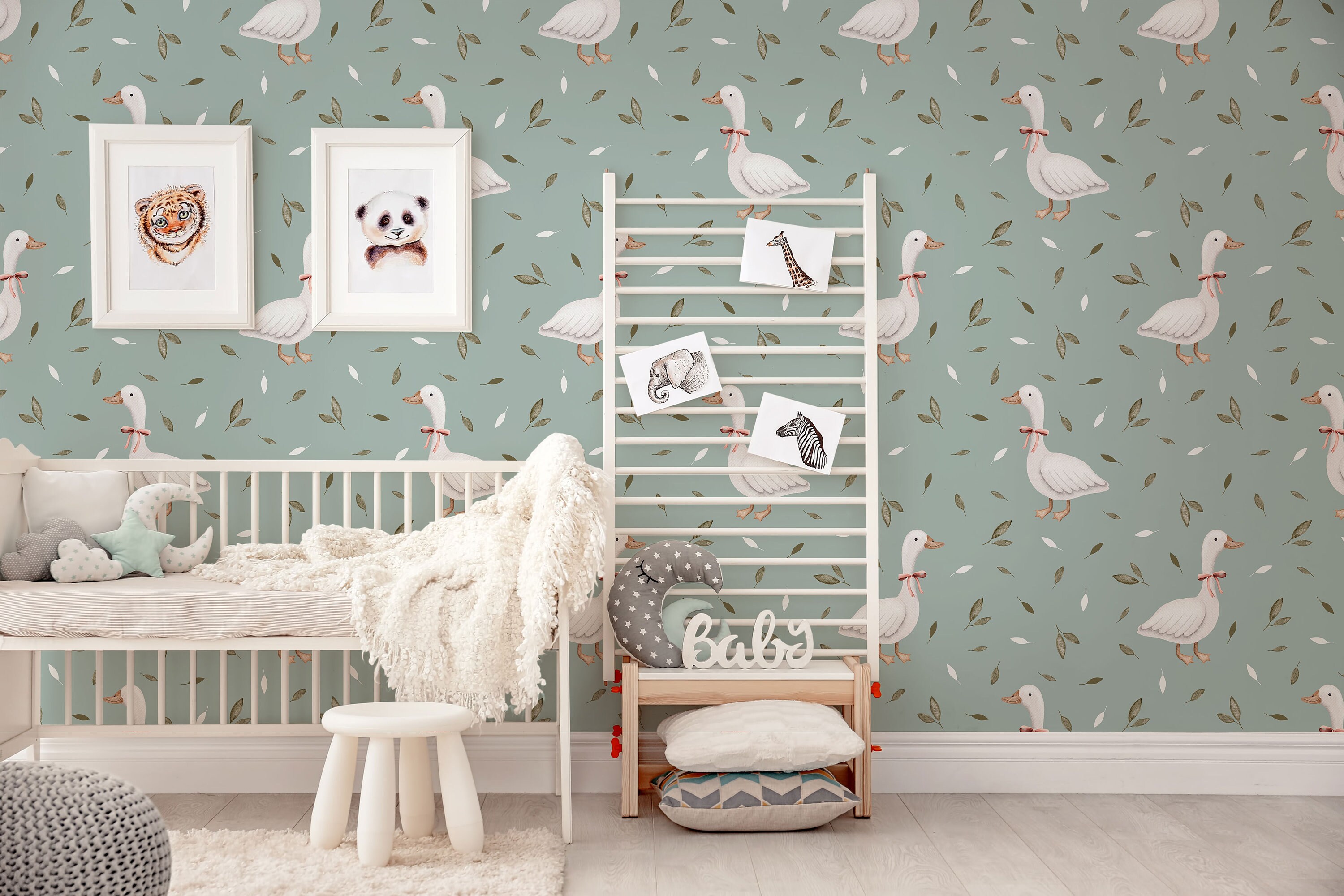 Goose Wallpaper: Animal Peel and Stick Vinyl Decor - Etsy