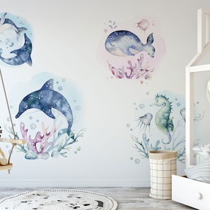 Sea Friends Fabric Wall Decal: Removable Nursery Decor