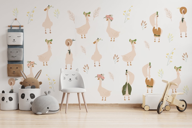 Goose Nursery Wall Decals | Geese Wall Stickers - Etsy UK