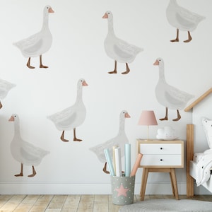 White Goose Wall Art | Geese Nursery Wall Decals