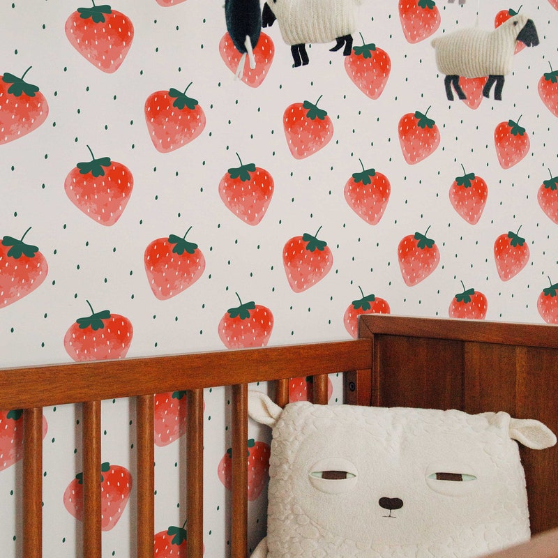 Strawberry Wallpaper - Etsy