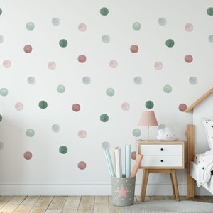 Polka Dot Wall Decals, Nursery wall decal, Kids Room Wall Art, Rainbow wall sticker, Irregular polka dot, Neutral wall decal, Boho nursery