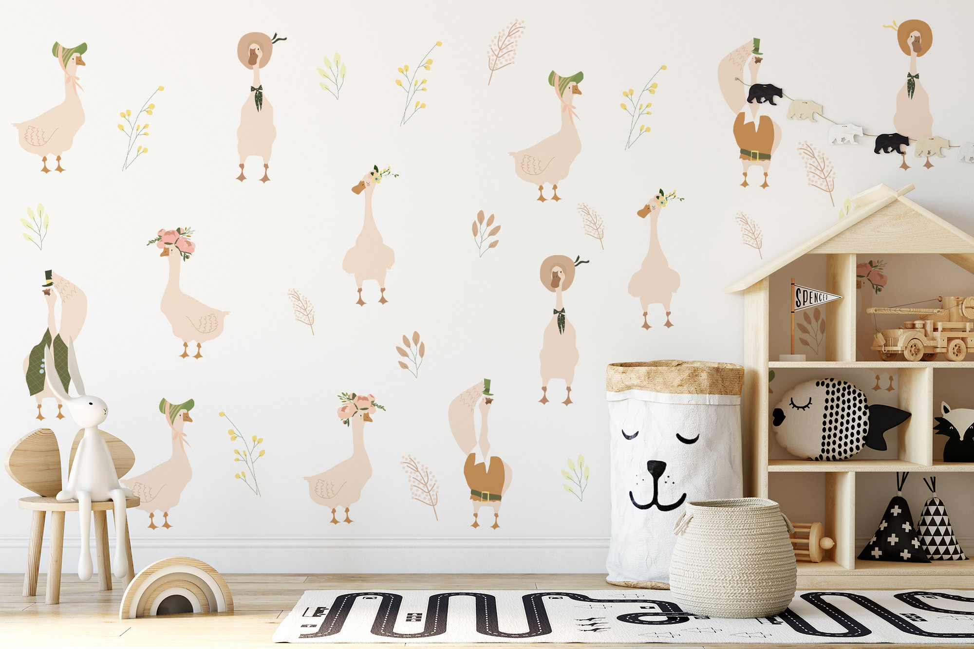Goose Nursery Wall Decals | Geese Wall Stickers - Etsy