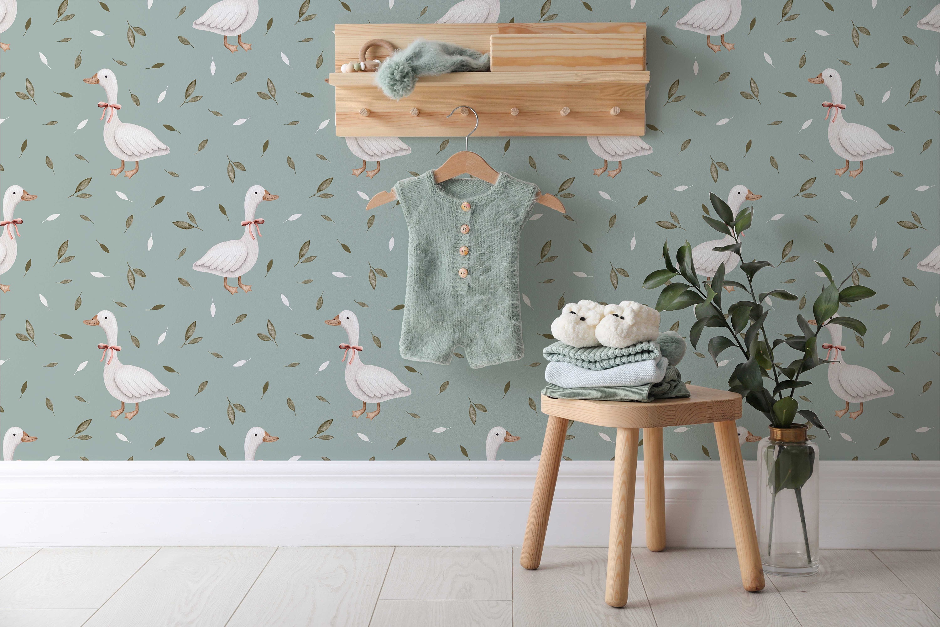Goose Wallpaper: Animal Peel and Stick Vinyl Decor - Etsy