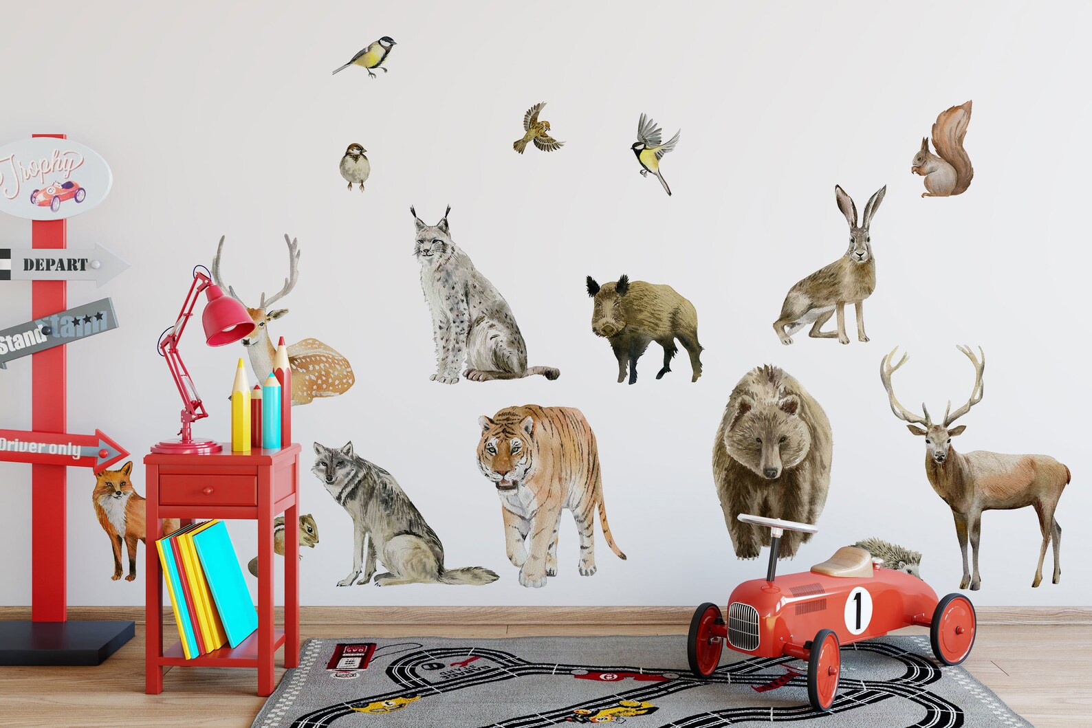 Woodland Wall Decals Animals Decals Nursery Forest Wall Decor Etsy UK