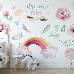 Rainbow wall decal, rainbow wall sticker, large rainbow wall decal, watercolor rainbow decal, nursery wall decal, wall decal for kids