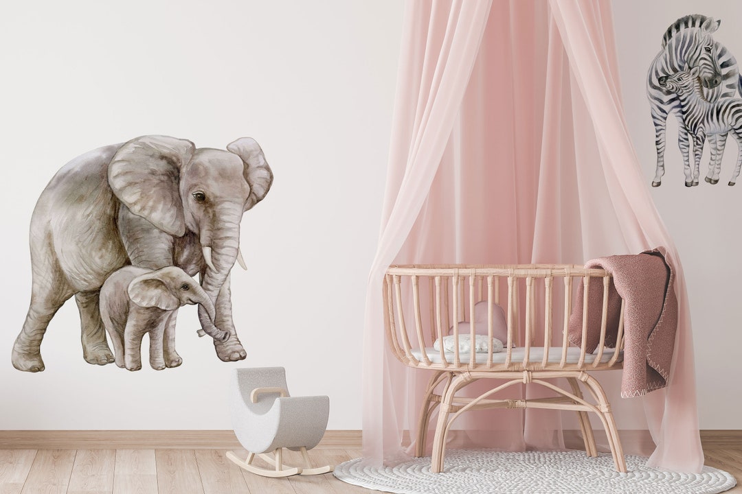 Watercolor Safari Animals Wall Decal: Removable Nursery Decor - Etsy