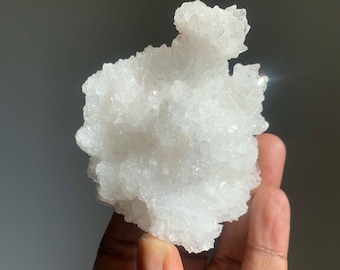 White Aragonite Crystal Specimen | Healing Crystals Energy Stones | Chakra Stones | Rocks and Minerals | Mexican Mineral Specimen