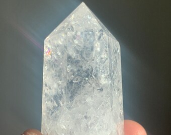 Crackle Quartz Crystal Points | Healing Crystals Stones | Chakra Stones | Rocks and Minerals | Mineral Specimen
