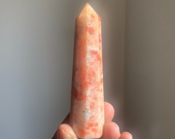 Torre de Cristal Sunstone | Pedra energética de cristais de cura | Pedras de Chakra para Meditação | Rochas e Minerais | Espécime Mineral