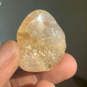 Golden Healer Quartz Crystal Tumble Stone | Healing Crystals Energy Stones | Chakra Stones | Rocks and Minerals | Mineral Specimen