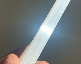 Seleniet Kristallen Stok | Satijnen spar | Genezende kristallen Reinigende stenen | Engelenstenen | Rotsen en mineralen | Nieuw huis