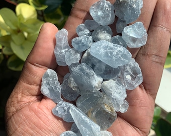 Raw Celestite Crystal Chips | Healing Chakra Stones