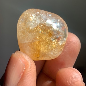 Citrine Quartz Crystal Tumble Stone | Meditation Healing Crystals Stones | Chakra Stones | Rocks and Minerals | Mineral Specimen