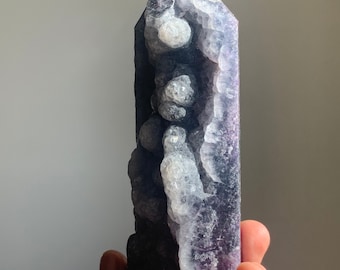 Natural Fluorite Quartz Crystal Point Towers | 7inch |Healing Crystals Stones | Chakra Stones | Rocks and Minerals | Mineral Specimen