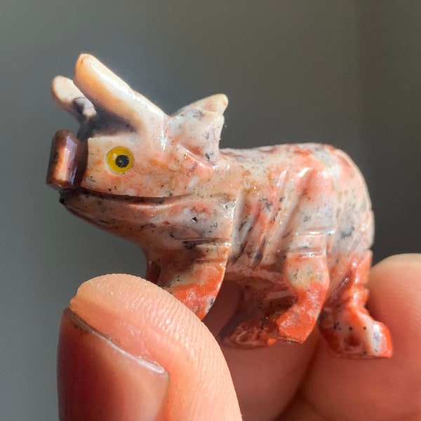 Soapstone Crystal Dinosaur Carving | Meditation Stone | Chakra Stone | Rock and Mineral Specimen