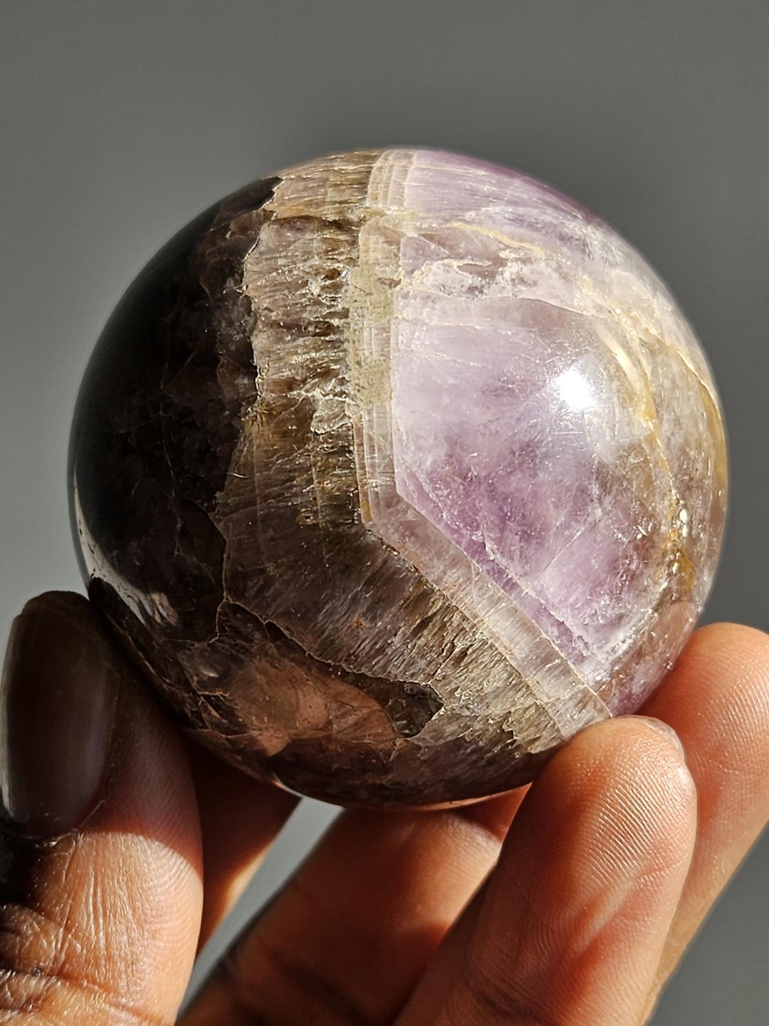 Gorgeous Super 7 Sphere | 58mm | Natural Super Seven Crystal