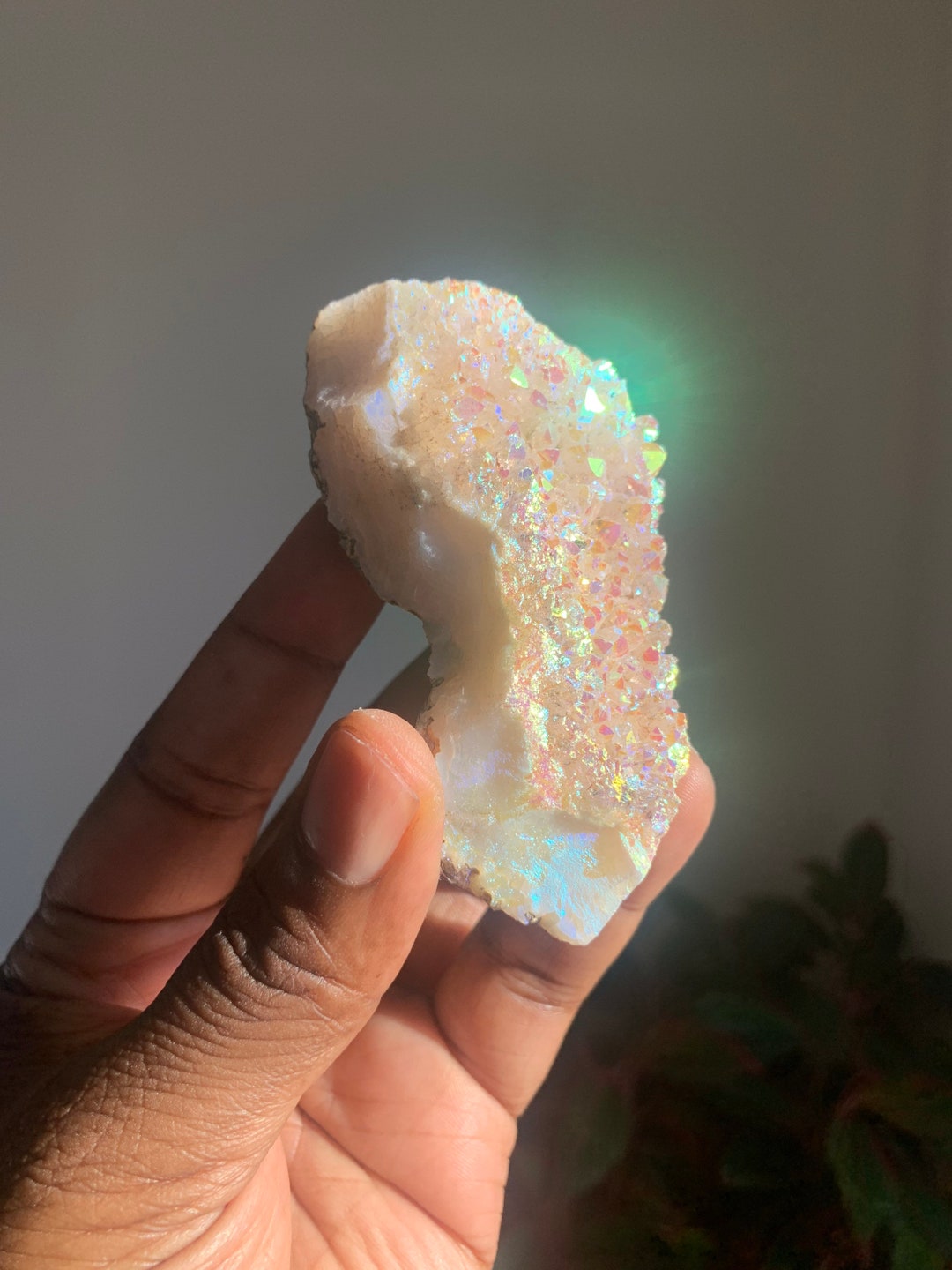 Cluster Di Geodi Di Quarzo Aura Di Titanio - Cluster Di Geodi Di Quarzo Aura Arcobaleno - Pietra Preziosa Aura - Cristalli Sfusi All'ingrosso - Italia - Foto 7