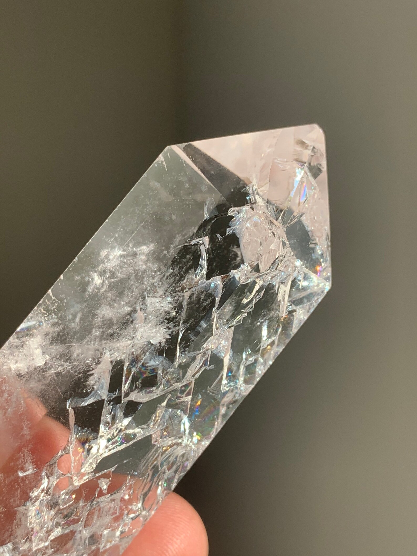 Fire and Ice Clear Crystal Quartz Points Crackle Quartz Etsy