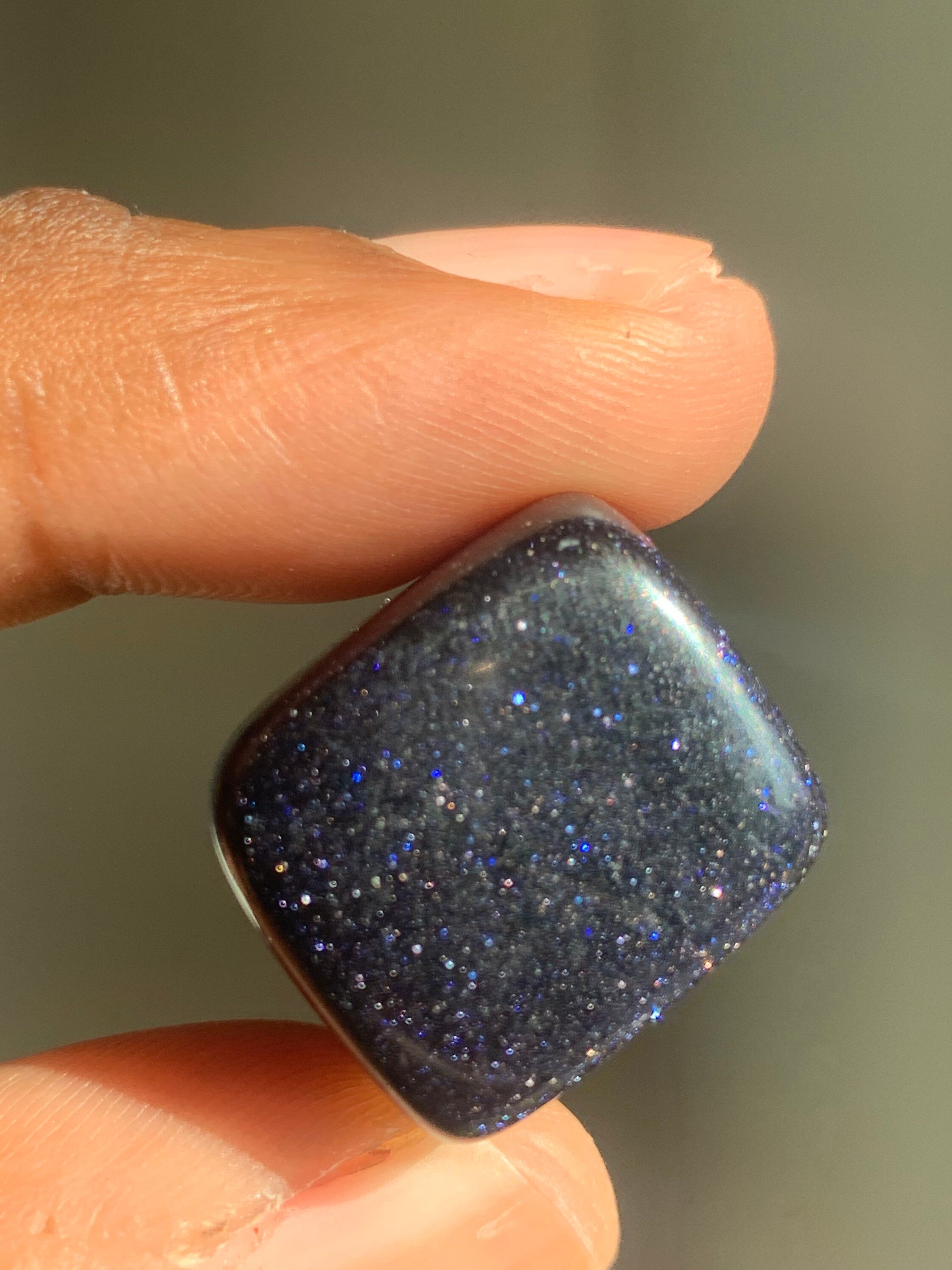 Blue sparkly shop stone name