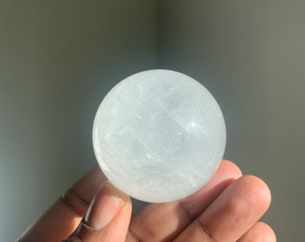 Optical Calcite Sphere | Calcite Sphere | Iceland Spar | Optical Calcite | Tumbled Optical Calcite | Rocks and Minerals