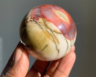 ムーカイトジャスパースフィア：小さな水晶石 - Etsy 日本